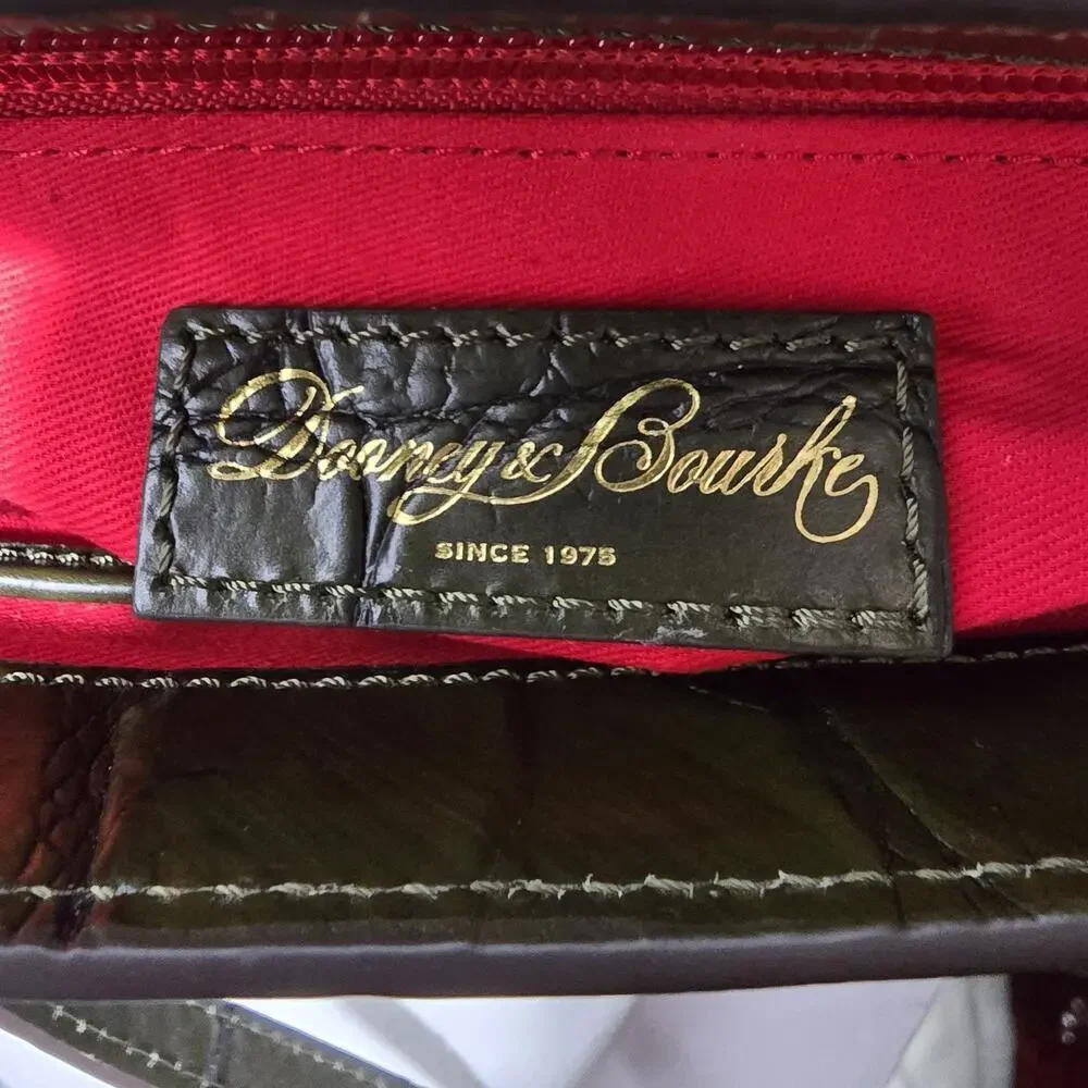 DOONEY & BOURKE Denison SADDLE FLAP Leather Crossbody Olive Green $358
